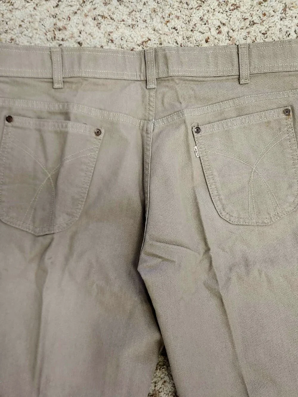 vintage Levi's 34 men's tan chambray 5 pocket c1980